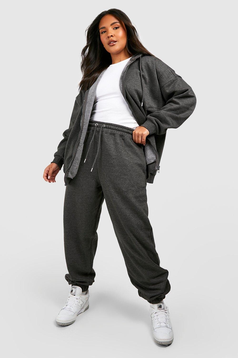 

Джоггеры recycled plus basic с манкетами Boohoo, угольный