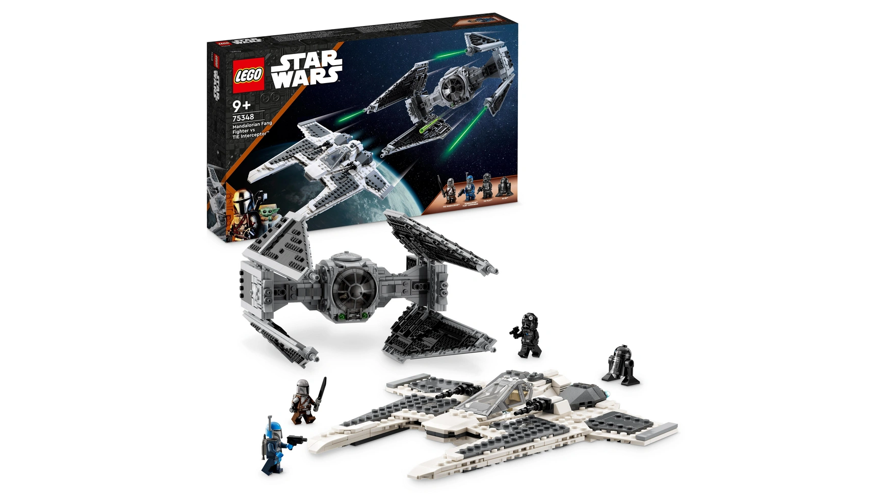 Lego Star Wars Мандалорский истребитель Клык против TIE-перехватчика конструктор lego star wars 75310 дуэль на мандалоре