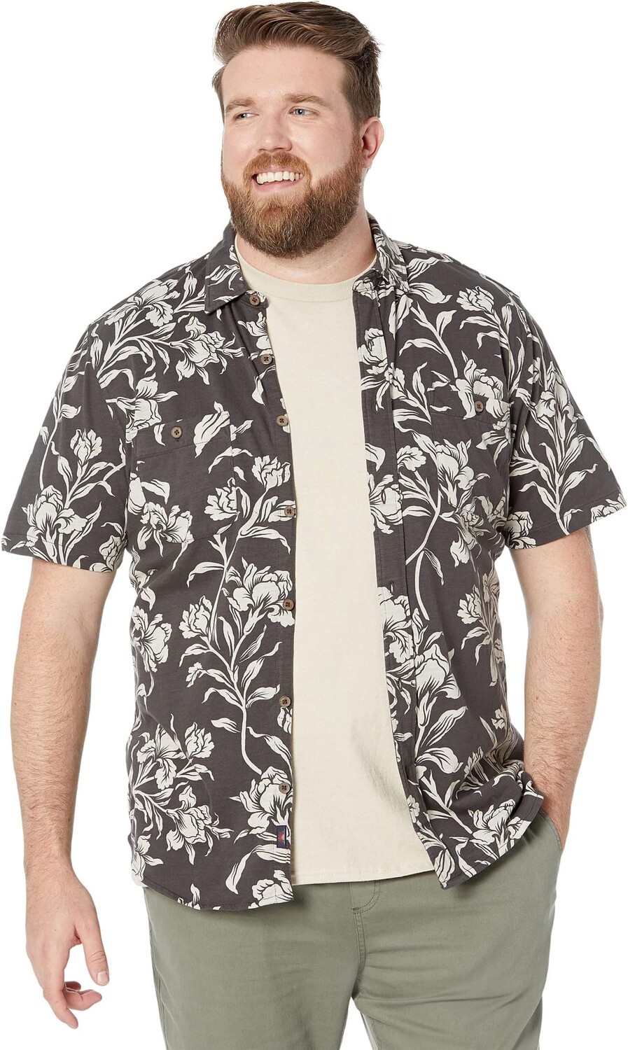 

Трикотажная рубашка Seasons с короткими рукавами Faherty, цвет Cream Ash Floral