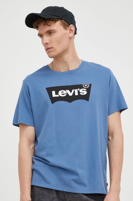 

Хлопковая футболка Levi's, синий