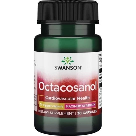 Swanson, Октакозанол, 30 капсул swanson октакозанол максимальная эффективность 20 мг 30 капсул