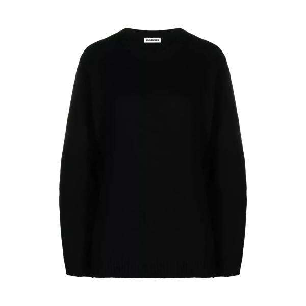 

Футболка weicher strickpullover black black Jil Sander, черный