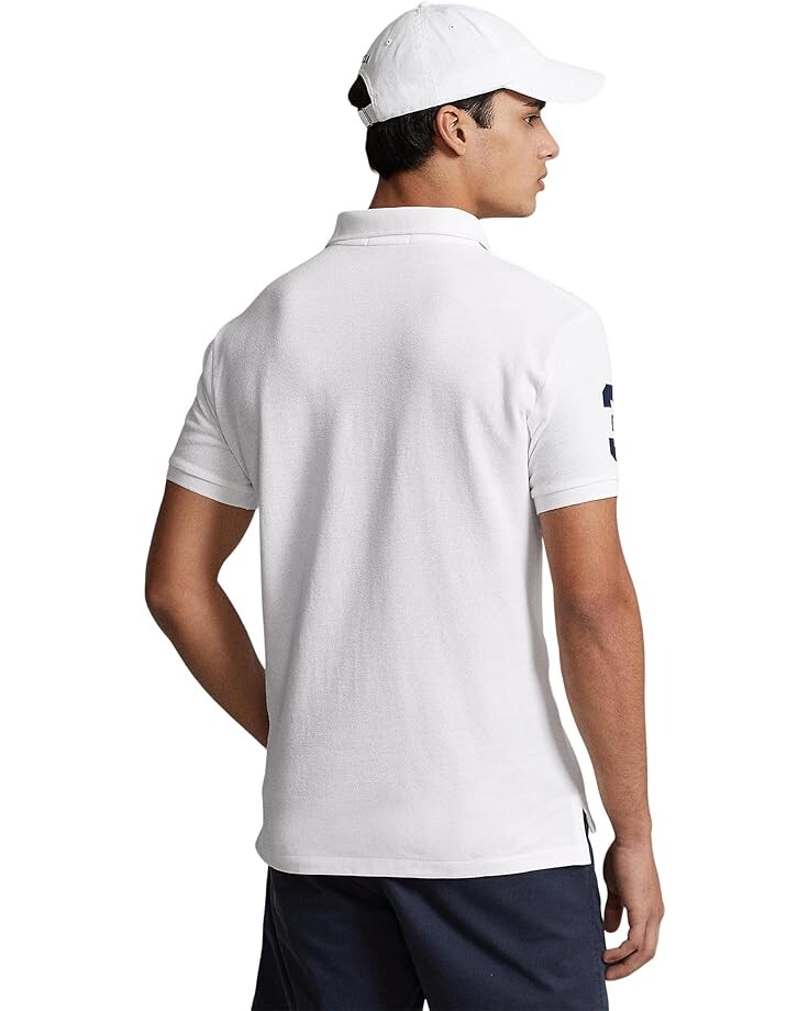 

Поло Polo Ralph Lauren Custom Slim Fit Mesh Polo Shirt, белый