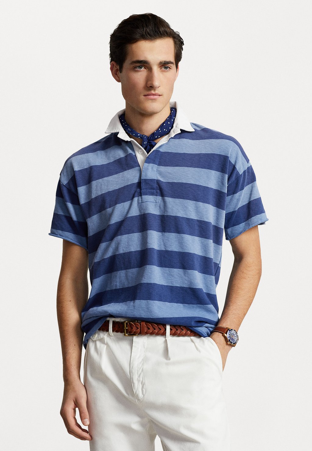 Рубашка-поло SHORT SLEEVE RUGBY Polo Ralph Lauren, цвет beach royal multi