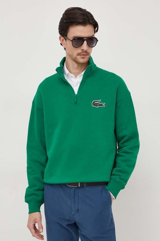 

Хлопковая толстовка Lacoste, зеленый