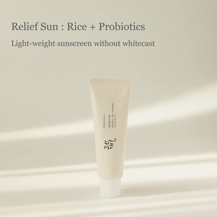 Relief Sun: Рис + Пробиотики Spf50+ Pa++++ 50мл, Beauty Of Joseon beauty of joseon matte sun stick полынь и камелия spf50 pa 18 г 0 63 унции