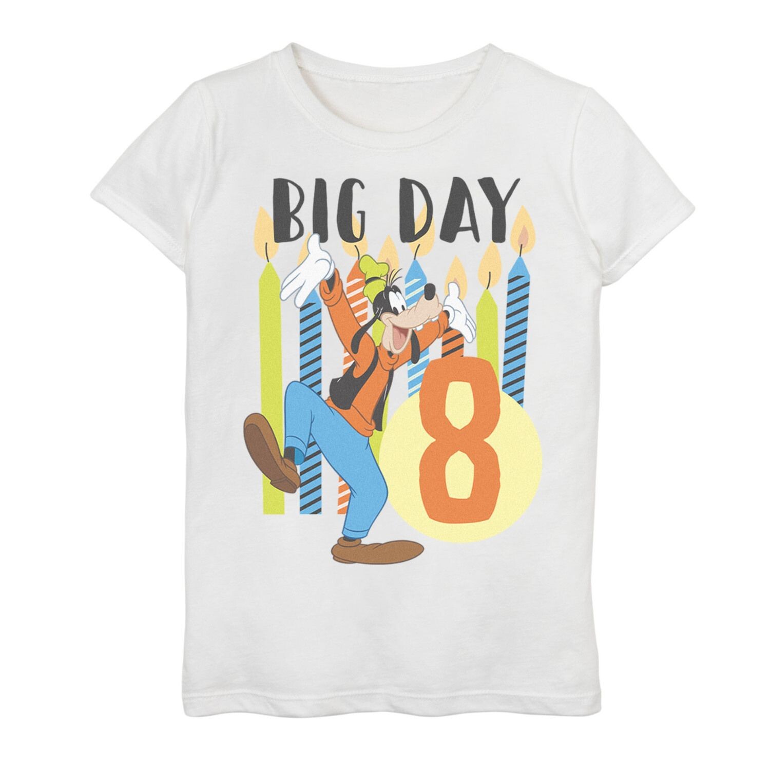

Футболка с рисунком Disney's Goofy Girls для детей 4–16 лет, большой день рождения, 8 лет Disney