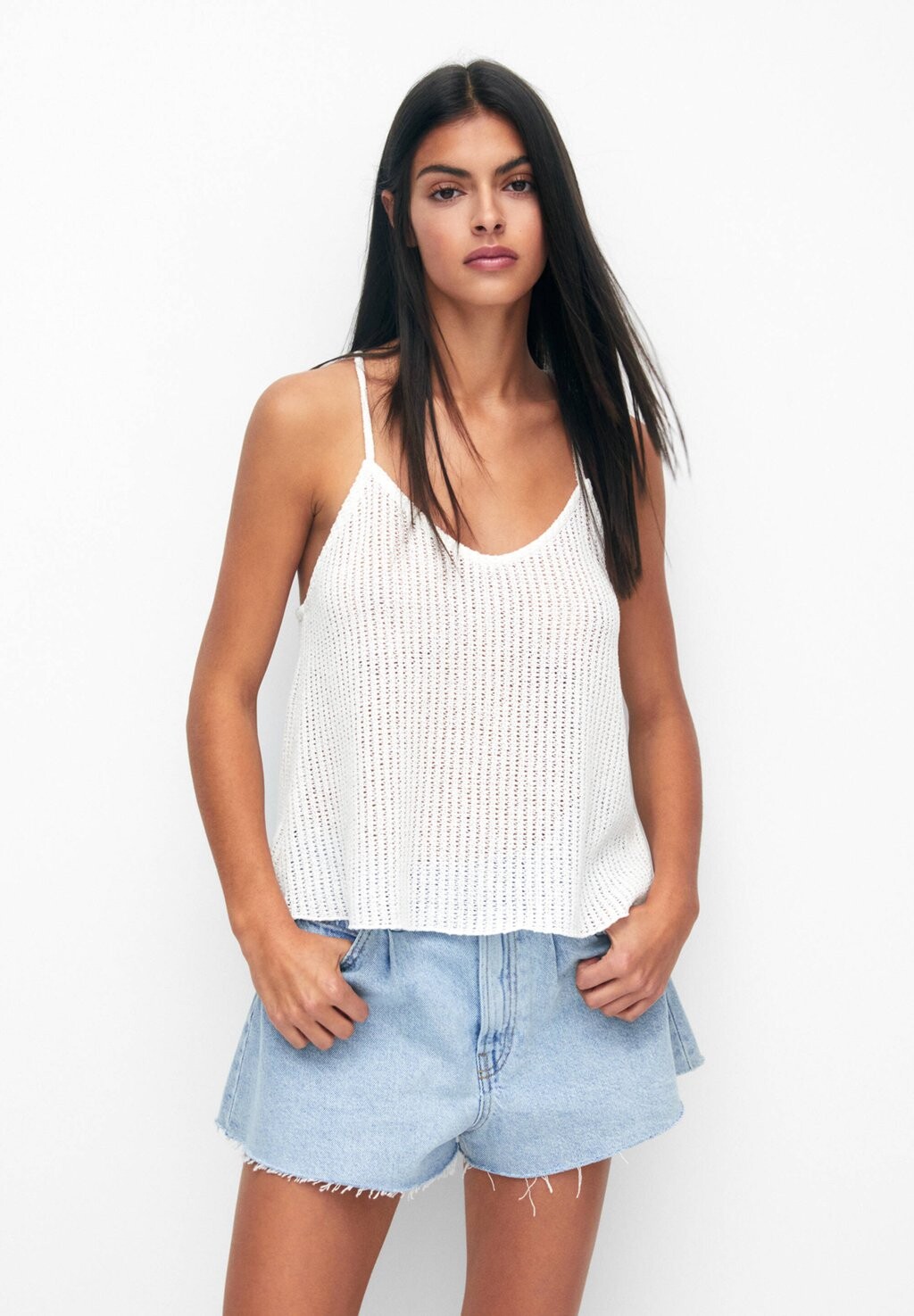 

Топ PULL&BEAR, белый