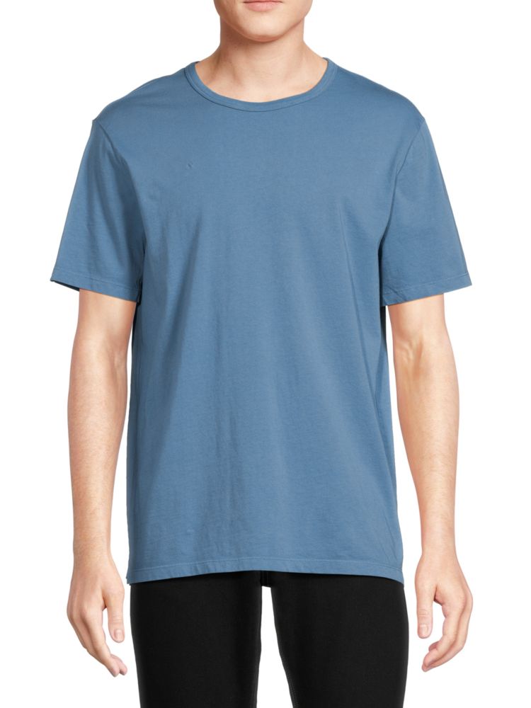 Хлопковая футболка с коротким рукавом Vince, цвет Smoke Blue хлопковая футболка с коротким рукавом vince цвет washed rose