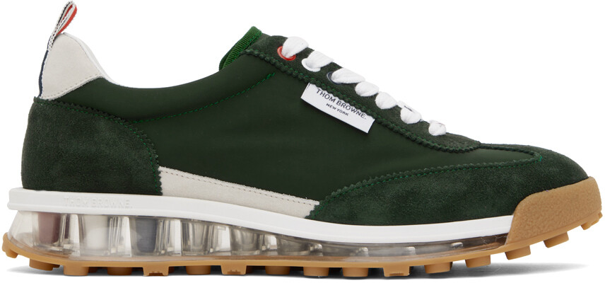 

Зеленые кроссовки из нейлона Tech Runner, темные Thom Browne