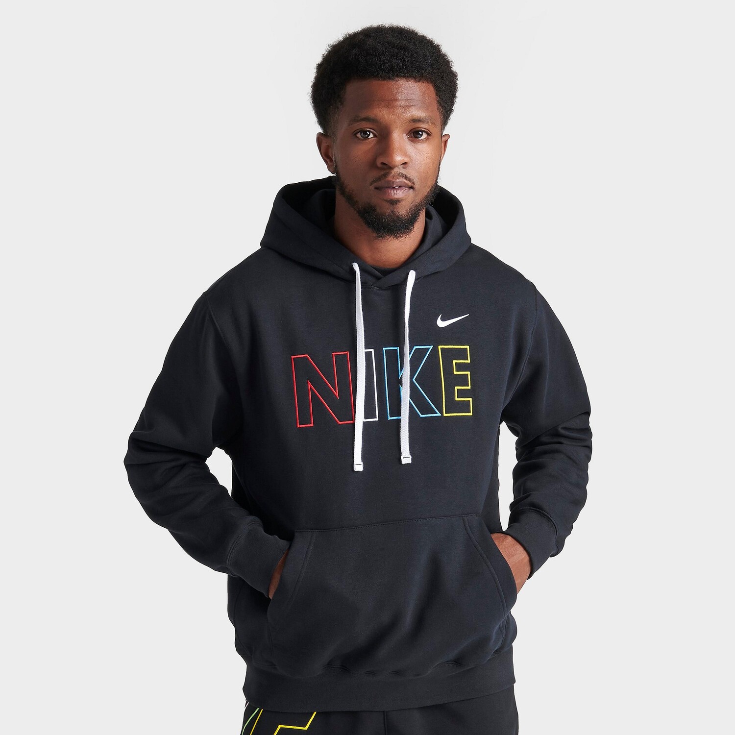 

Мужской флисовый пуловер с капюшоном Nike Sportswear Club, черный