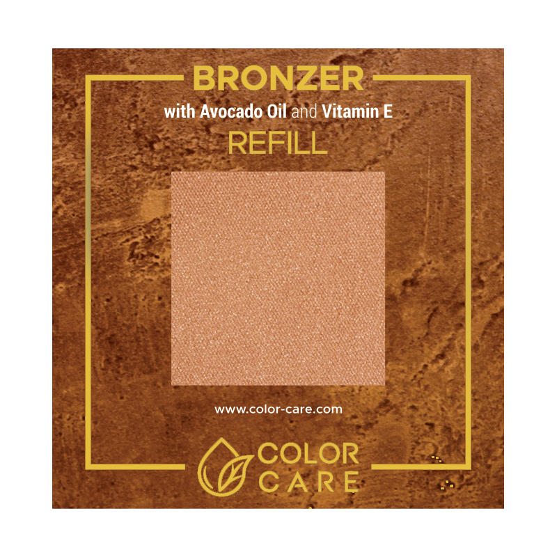 Веганский жемчужный бронзатор - сменный блок - 03 Color Care Golden, 8 гр