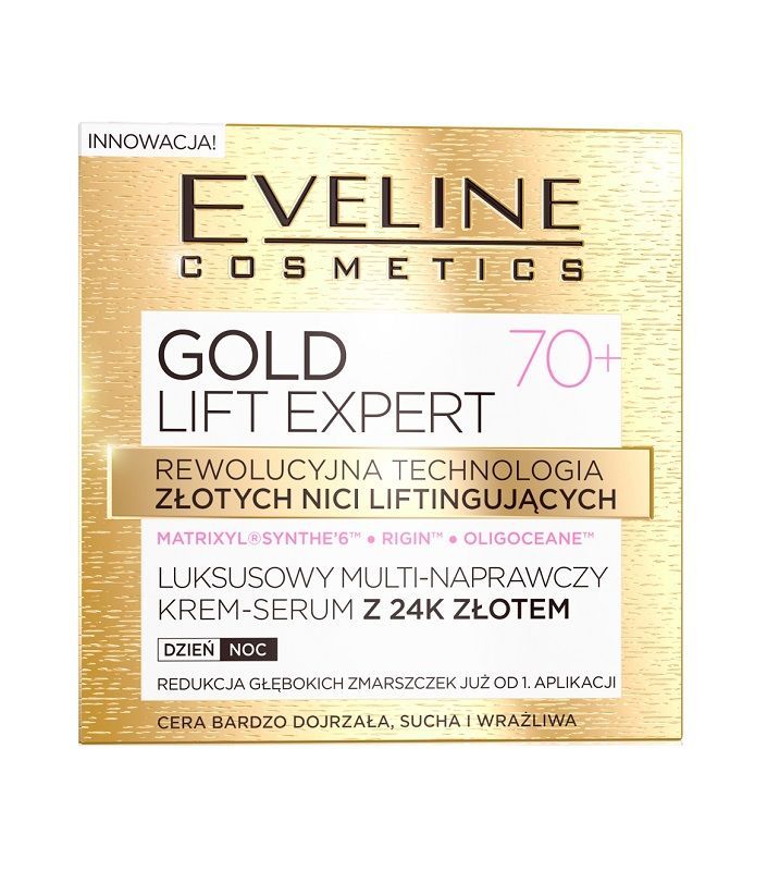 Eveline Gold Lift Expert 70+ крем для лица, 50 ml уход за лицом eveline маска для лица gold lift expert омоложение