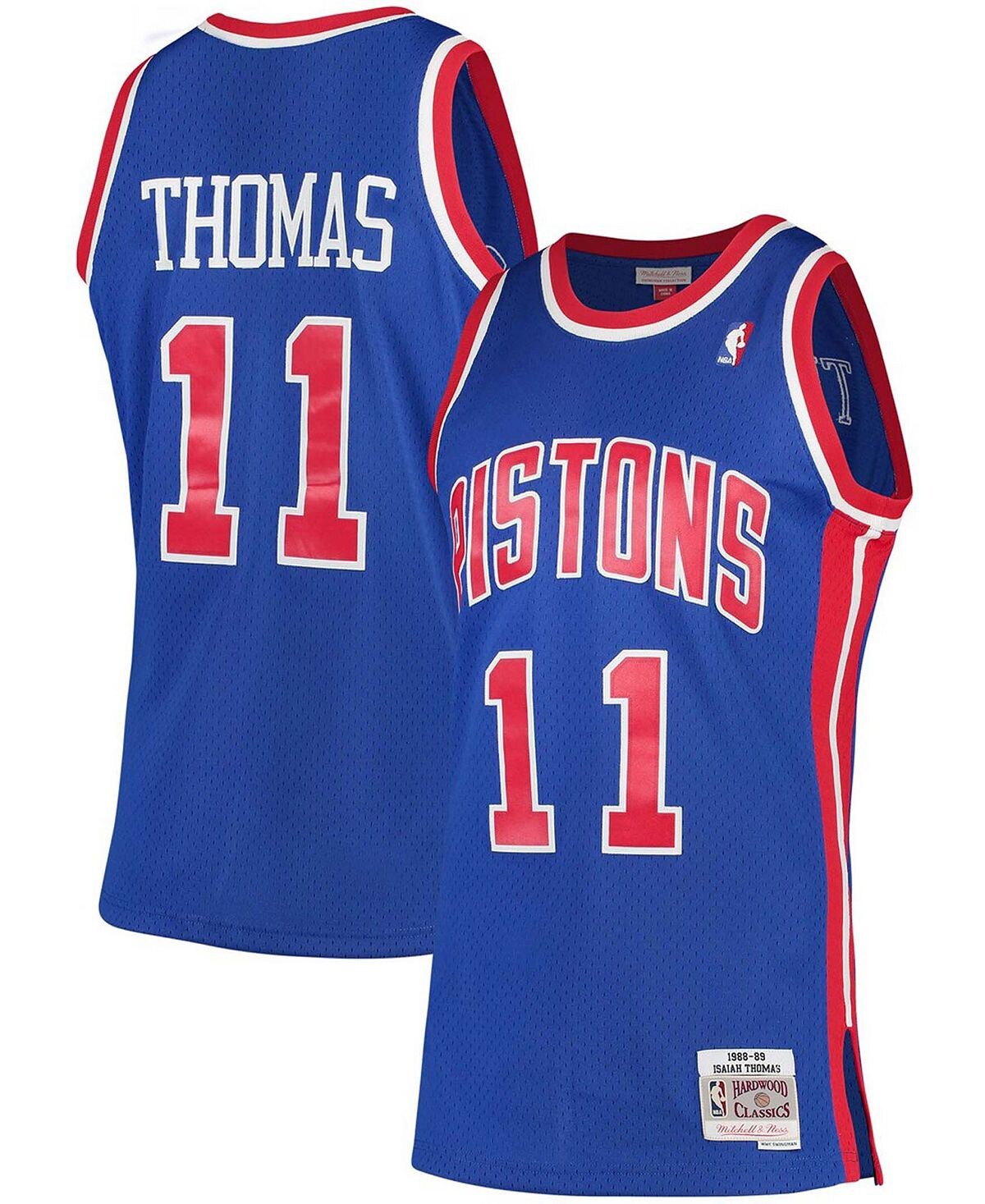 

Мужское джерси Isiah Thomas Blue Detroit Pistons 1988-89 Hardwood Classics Swingman Mitchell & Ness