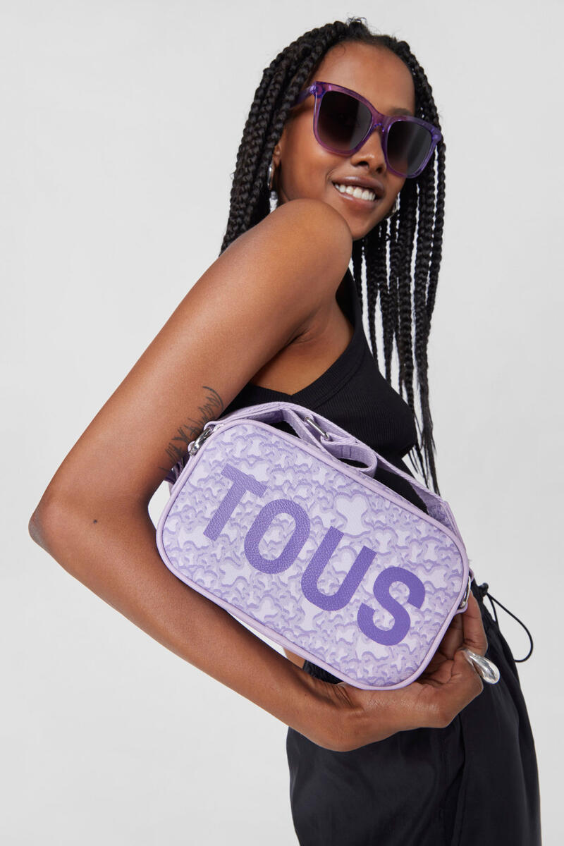 Сиреневая репортерская сумка Kaos Mini Evolution Tous, фиолетовый сумка шоппер amaya kaos shock среднего размера бежевая tous бежевый