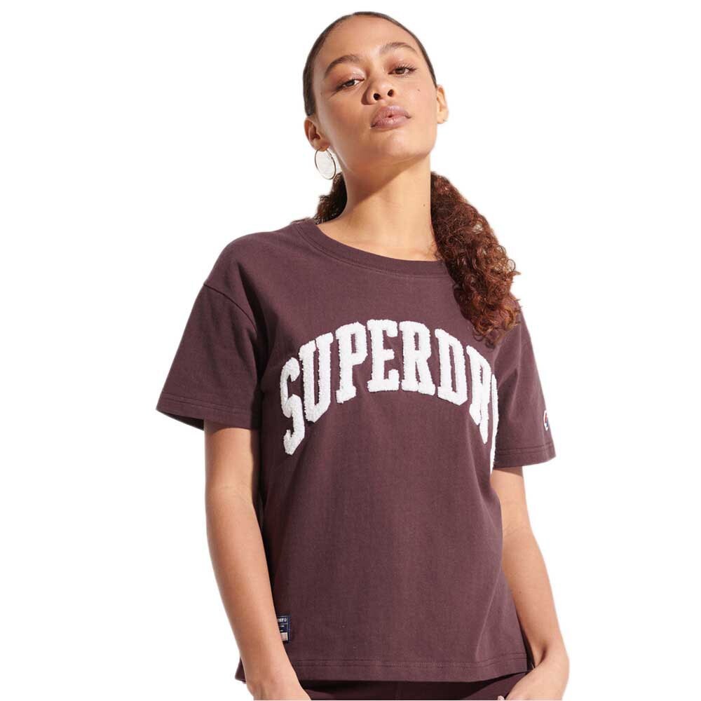 

Футболка Superdry Varsity Arch Boxy, красный