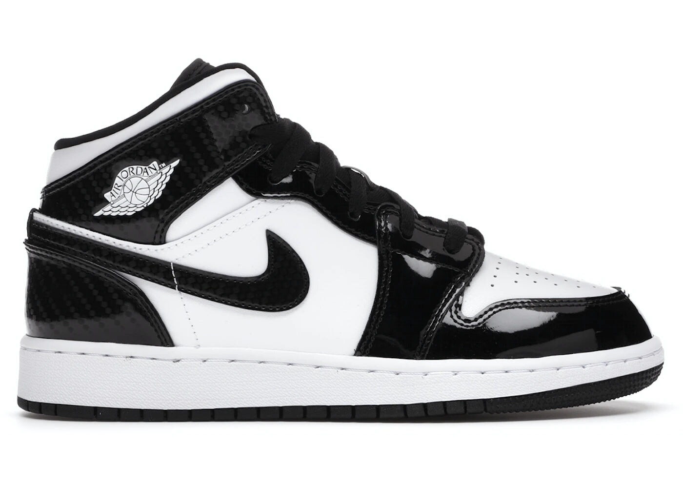 

Кроссовки Nike Air Jordan 1 Mid SE All-Star Carbon Fiber (2021), черный / белый