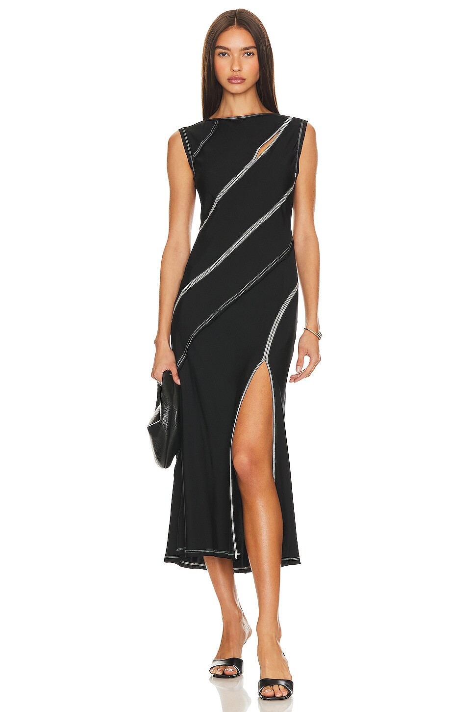 

Платье макси Bec + Bridge Emery Panel, цвет Black & Ivory