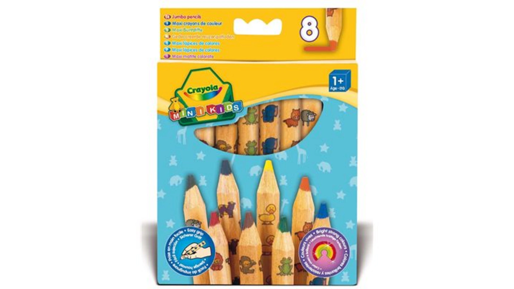 

Crayola MINI KIDS Standard цветные карандаши с мотивом Maxi, 8 шт