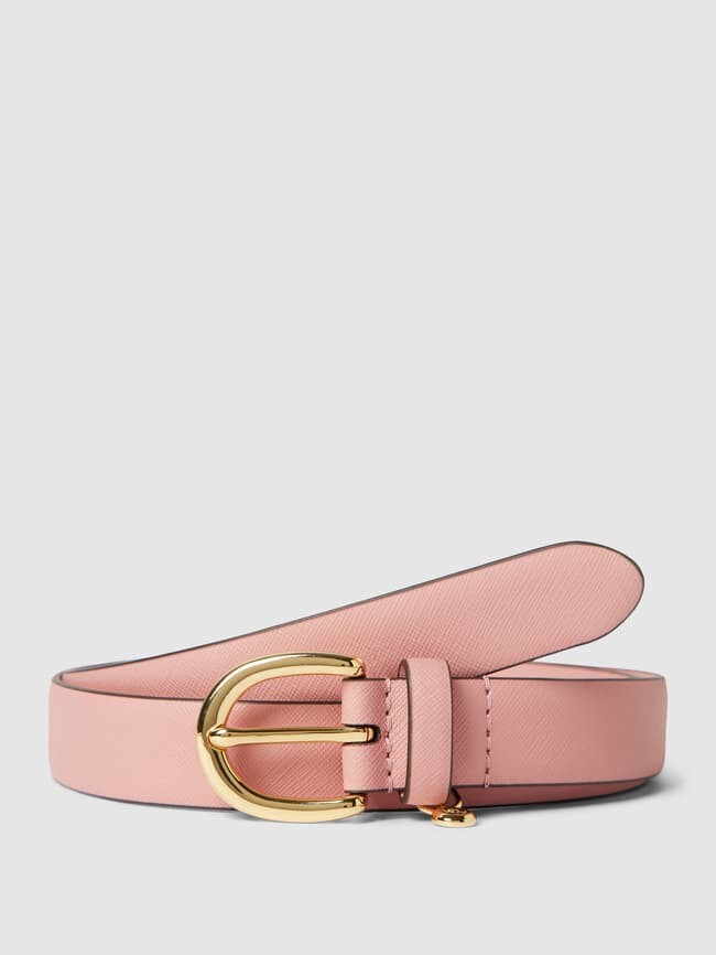 

Ремень кожаный с мелким структурным узором, модель "ШАРМ" Lauren Ralph Lauren, розовый