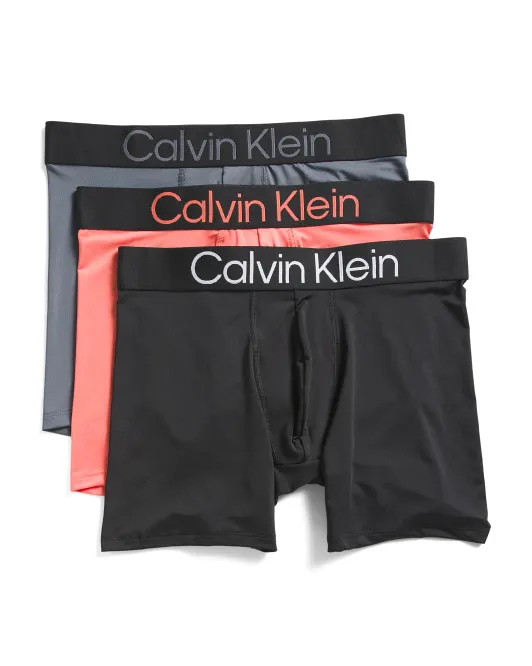 

3 шт. боксеры с ярким логотипом Calvin Klein, цвет Turbulence