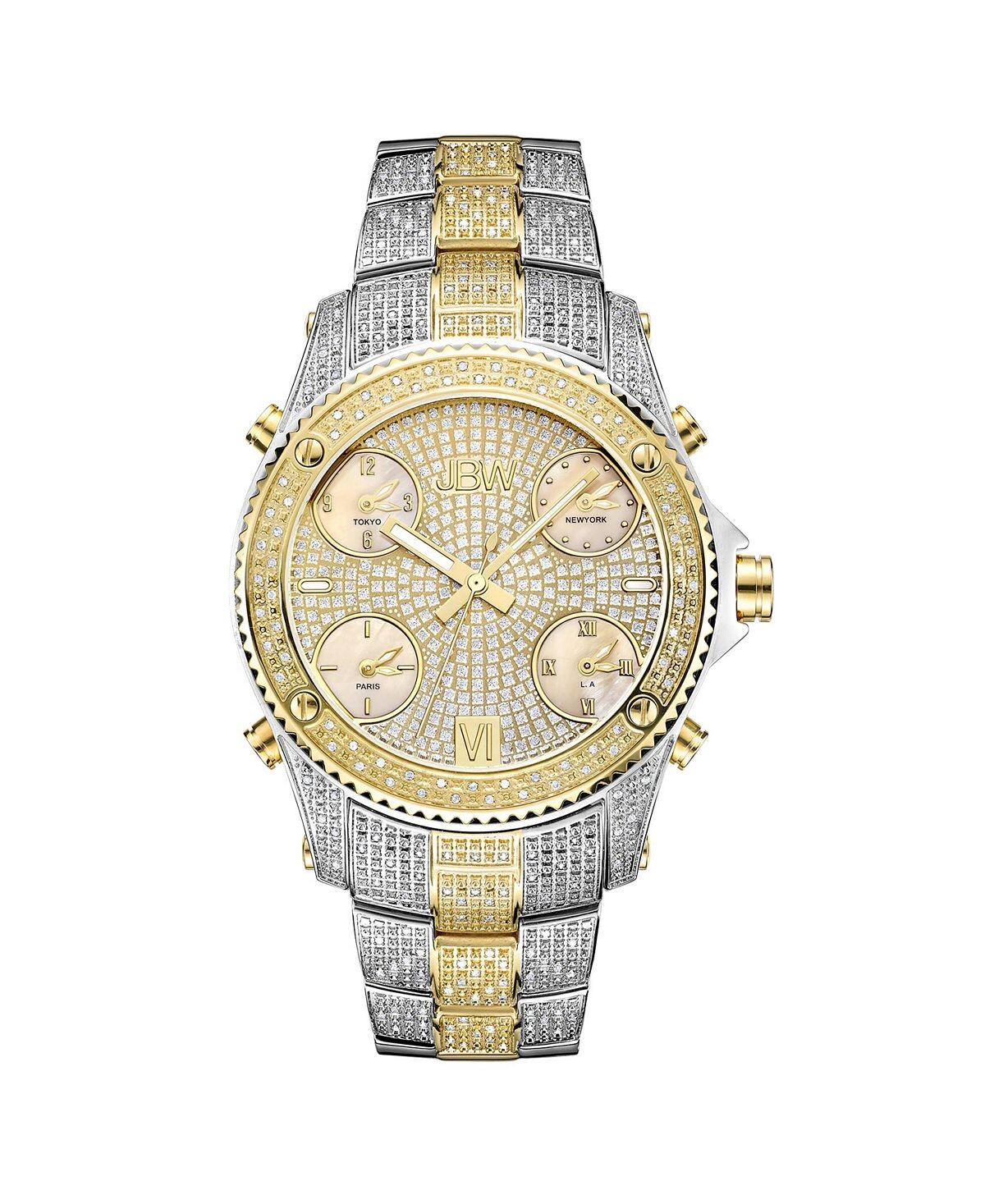 

Мужские часы Jet Setter Diamond (2 карата) из нержавеющей стали Jbw