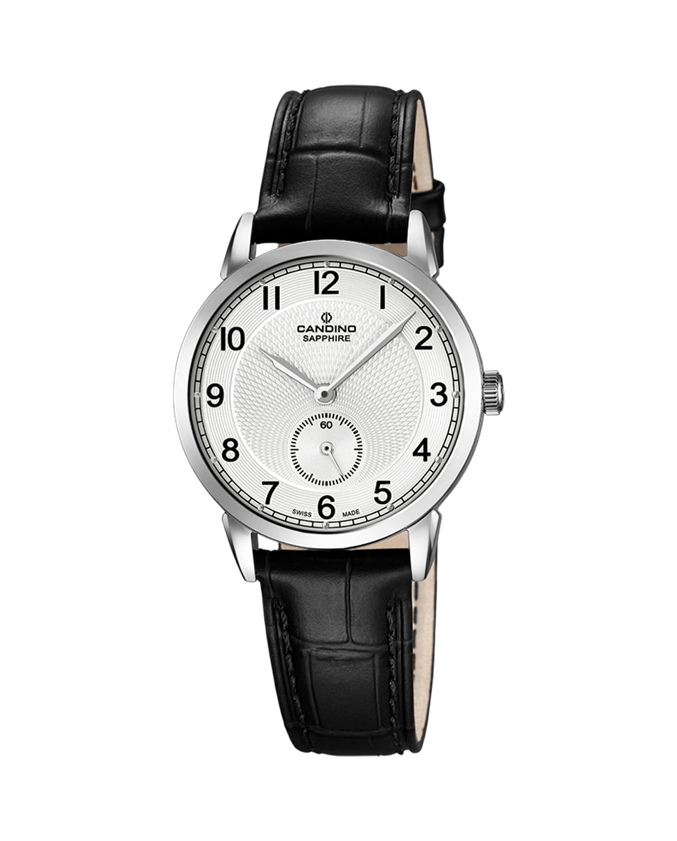 C4593/1 Пара черные кожаные женские часы Candino, черный