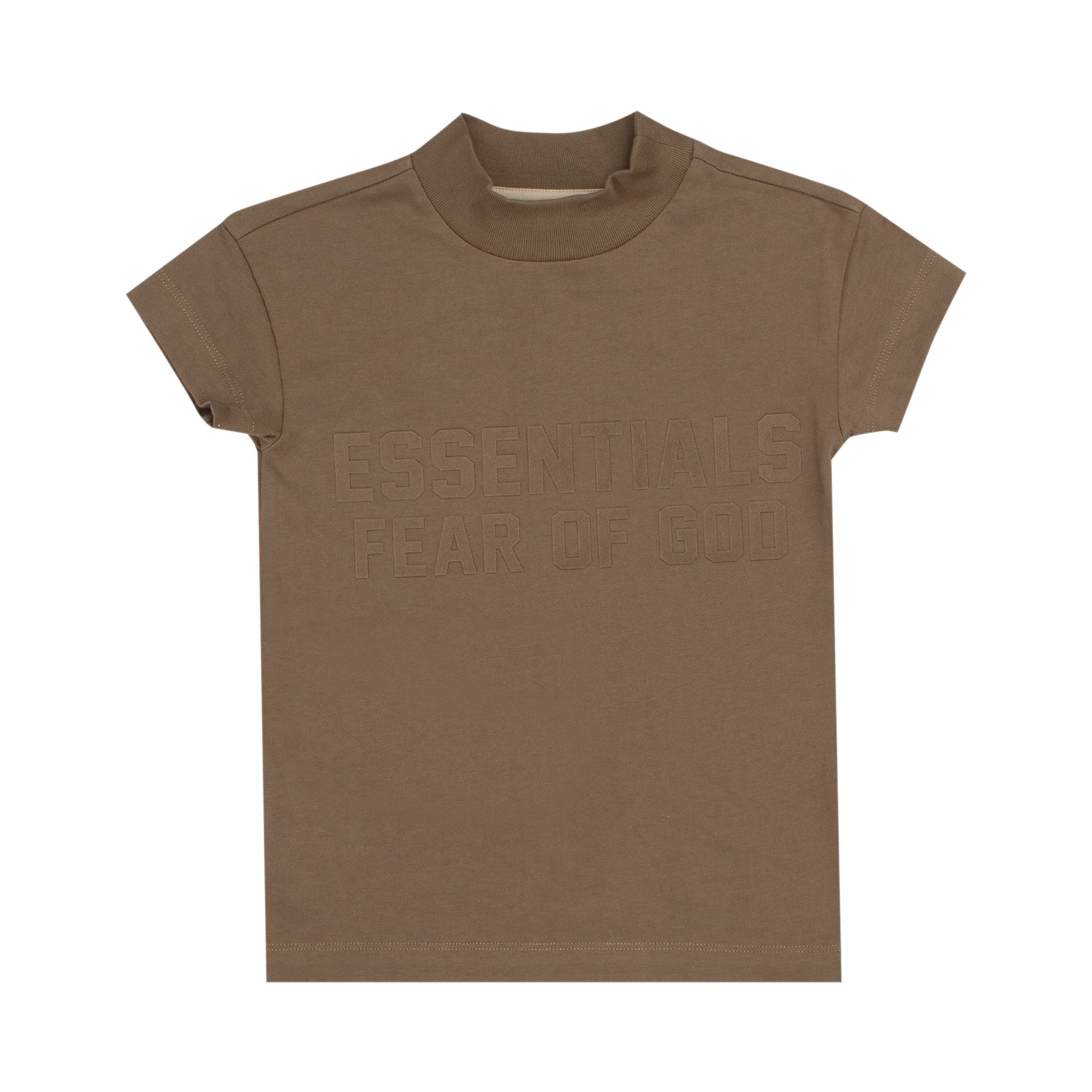 Детская футболка с короткими рукавами Fear of God Essentials, цвет Дерево