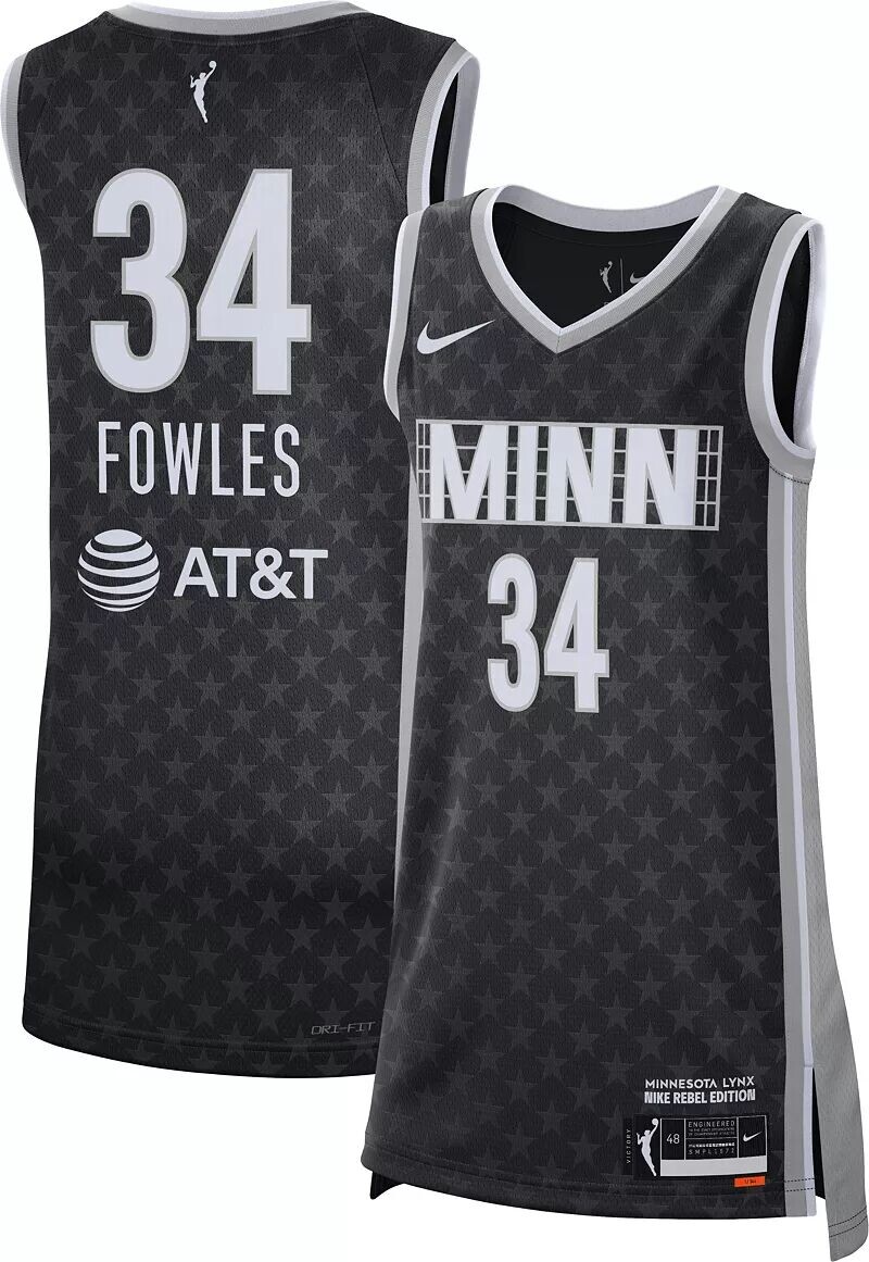 

Черная реплика Rebel Джерси Nike для взрослых Minnesota Lynx Sylvia Fowles