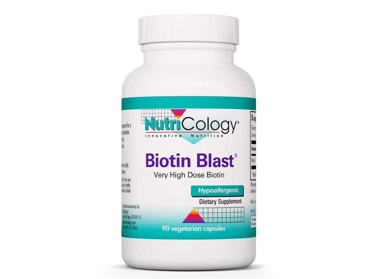 

Nutricology, Biotin Blast, 90 вегетарианских капсул