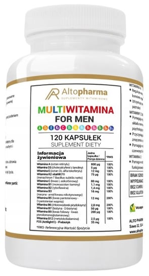 Altopharma, Мультивитамины для мужчин, 120 капсул. Inna marka мультивитамины для мужчин codeage 120 капсул