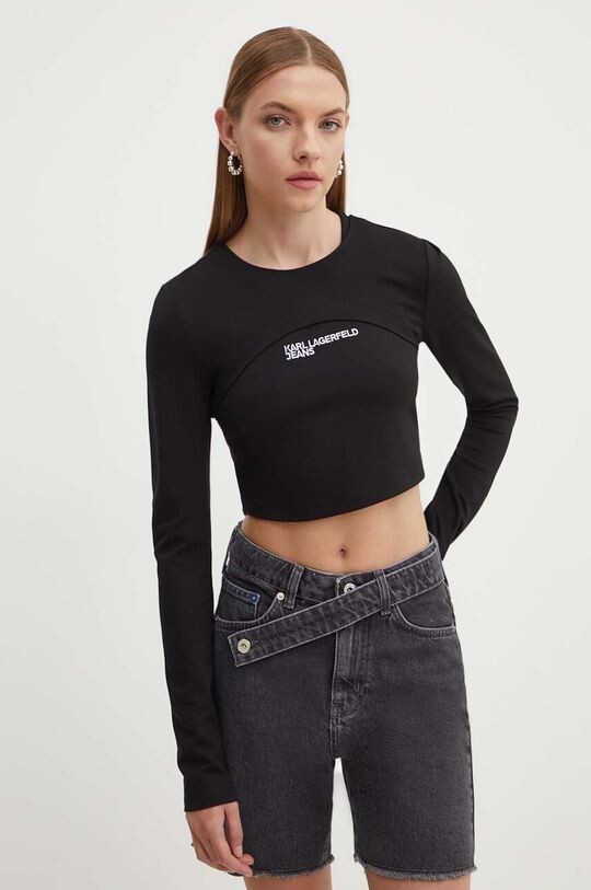 

Лонгслив Karl Lagerfeld Jeans, черный