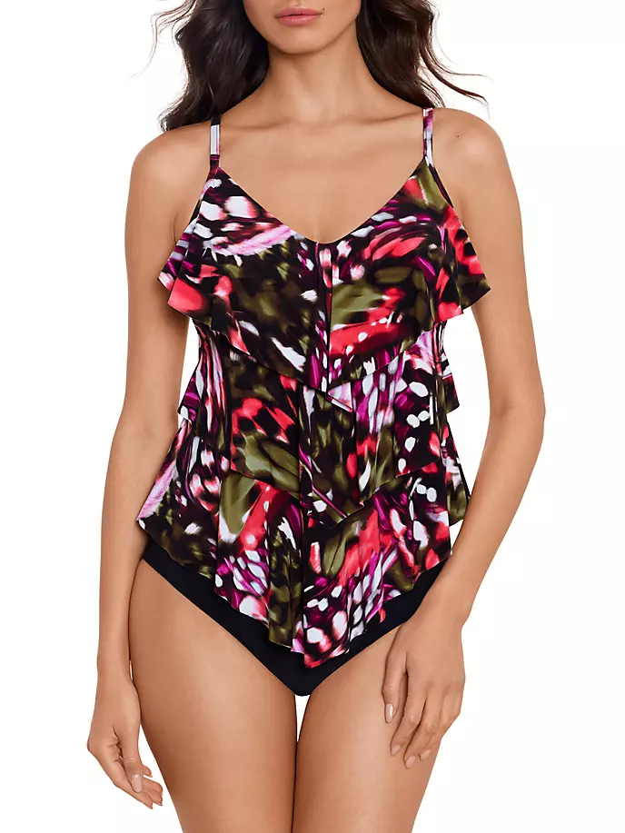 

Рита Танкини Топ Magicsuit Swim, Plus Size, черный