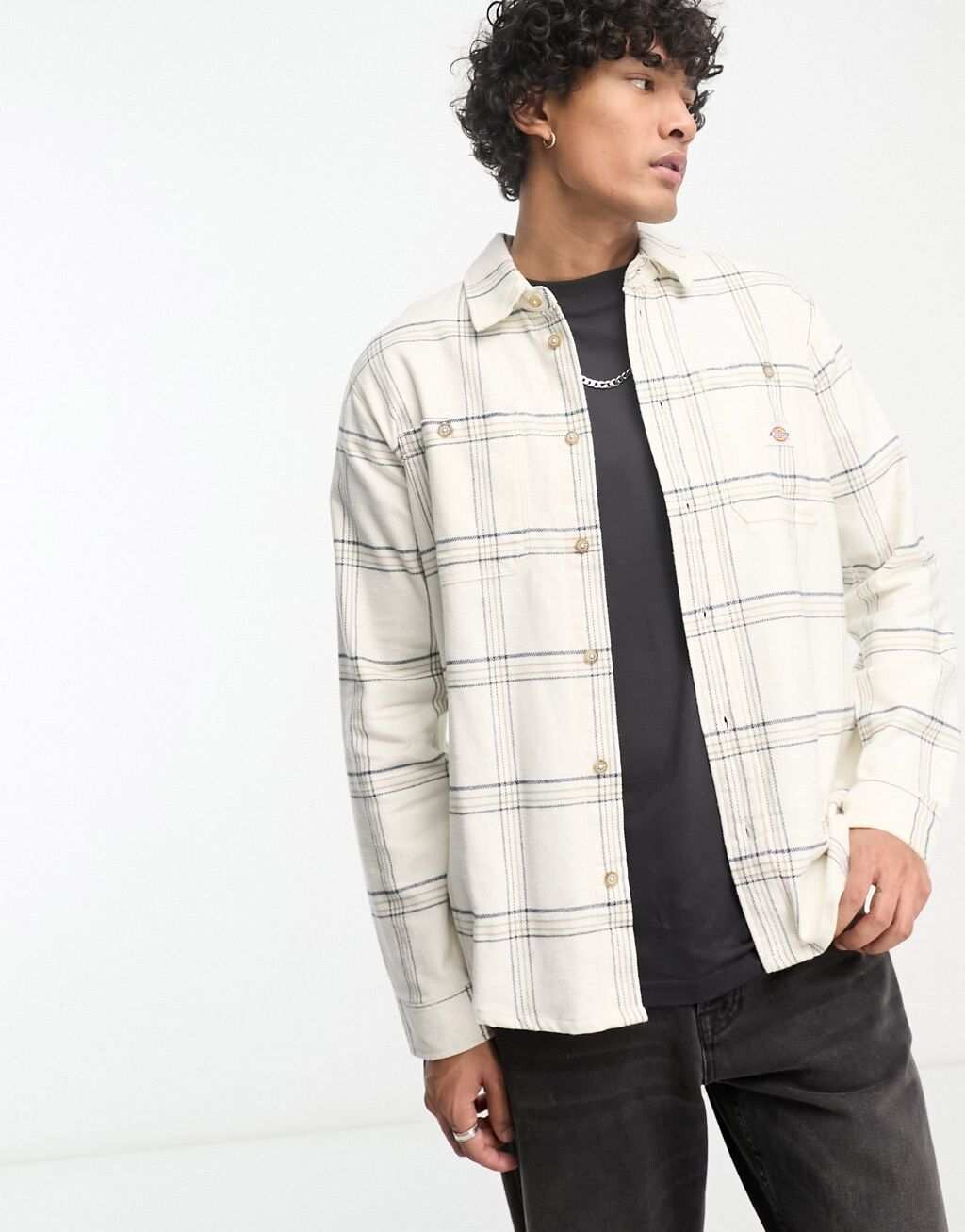 

Белая рубашка в клетку Dickies Warrenton
