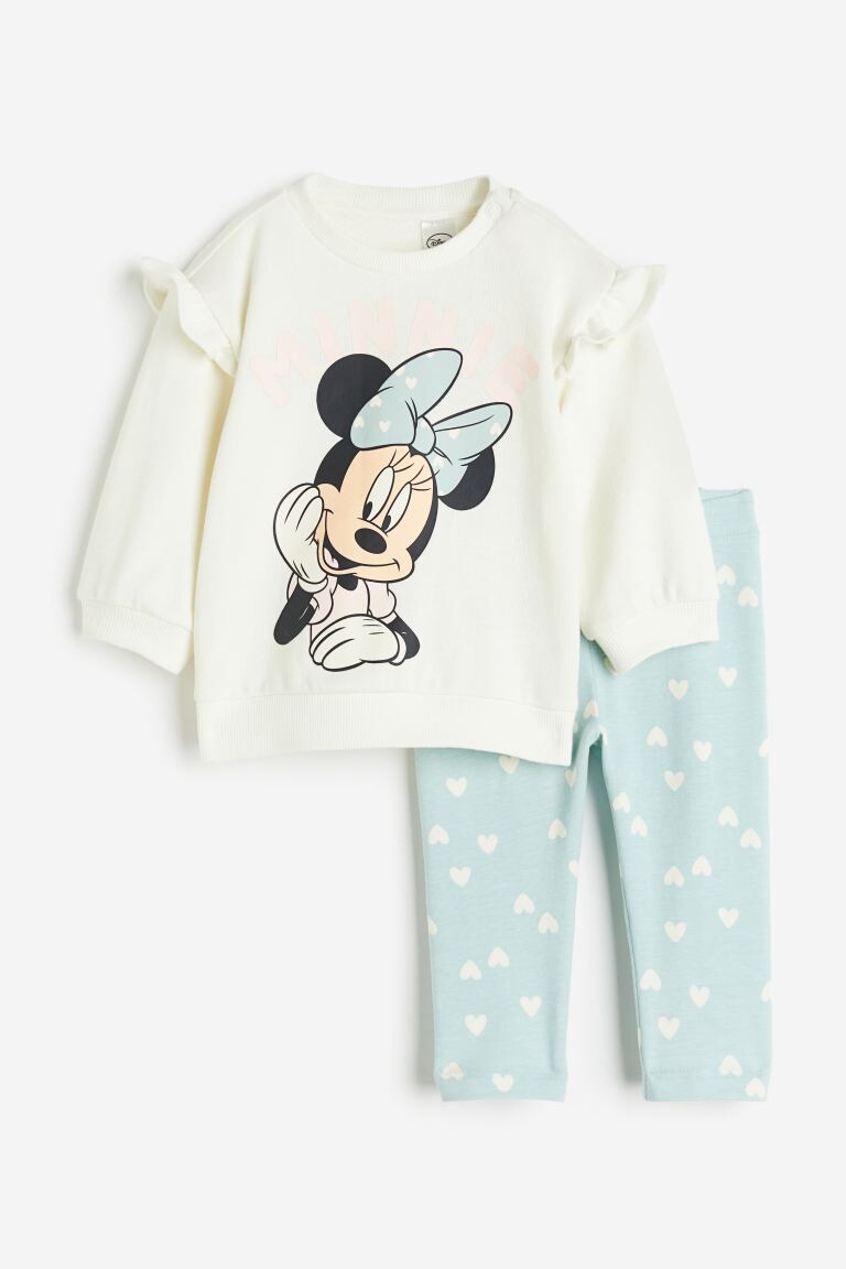 

Комплект из 2 предметов из хлопка и принта H&M