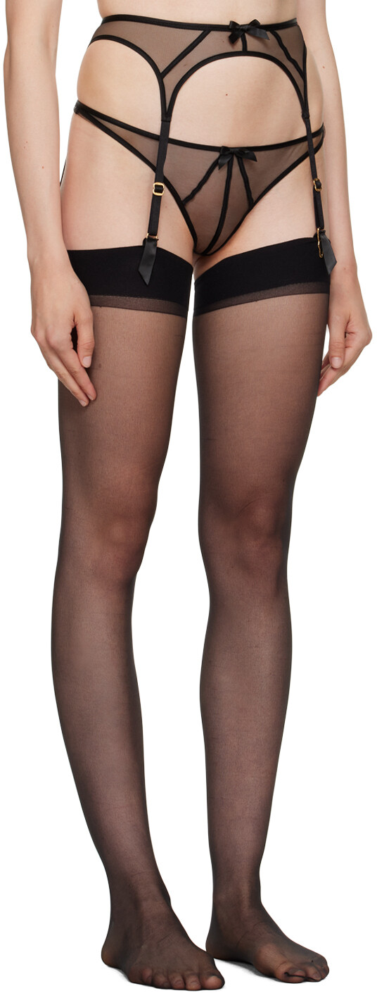 

Черный пояс с подвязками Agent Provocateur Ellise