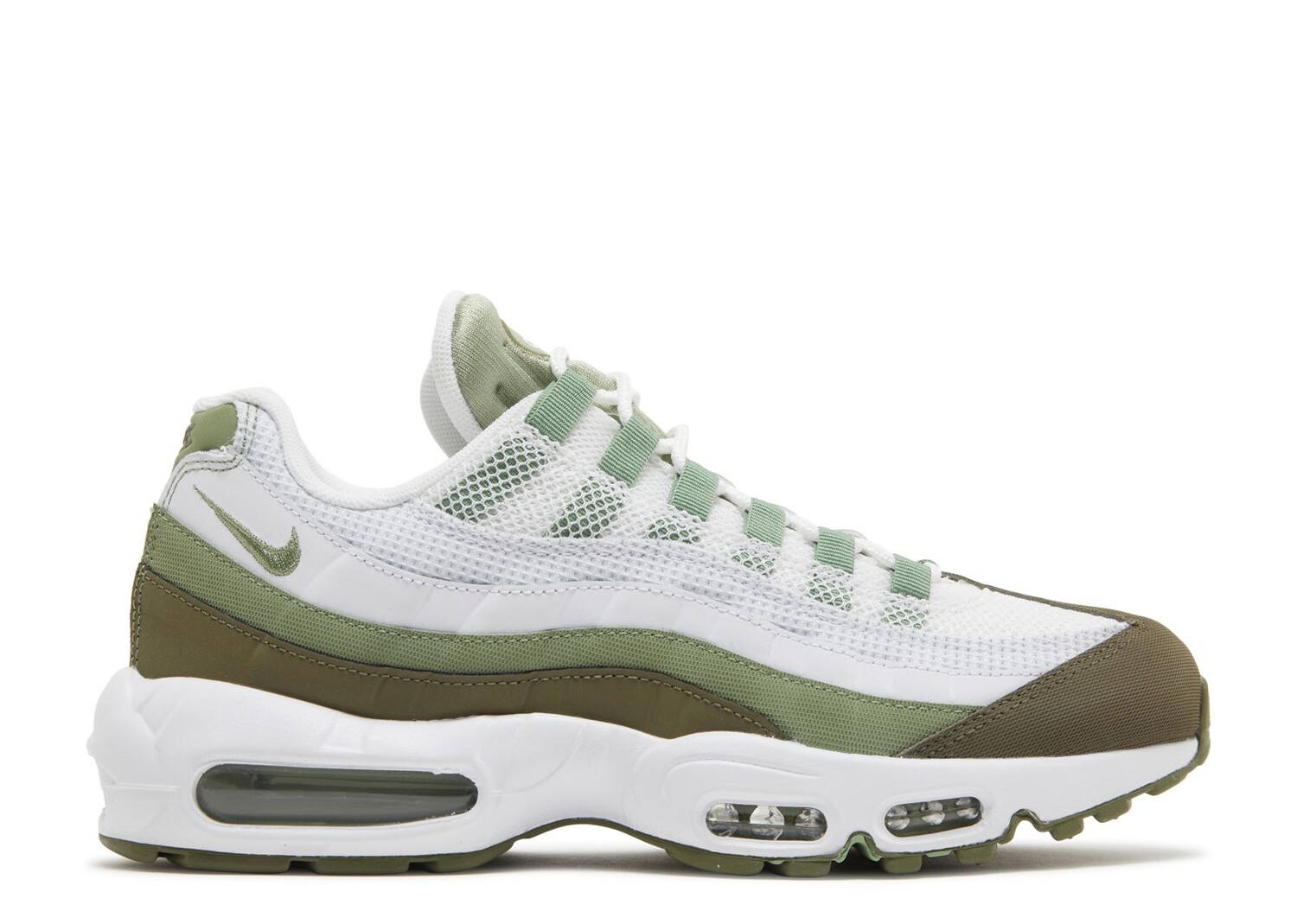 

Кроссовки Nike Air Max 95 'White Oil Green', белый, Белый;серый