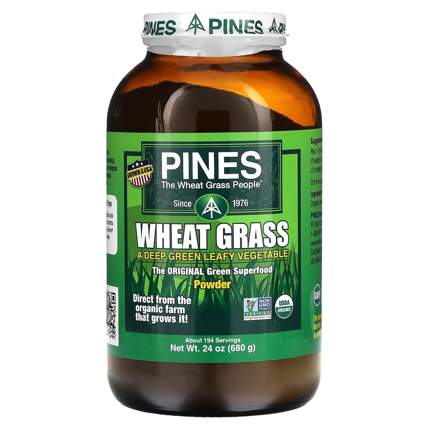 

Pines, ростки пшеницы, порошок, 24 унции (680 г), Pines International
