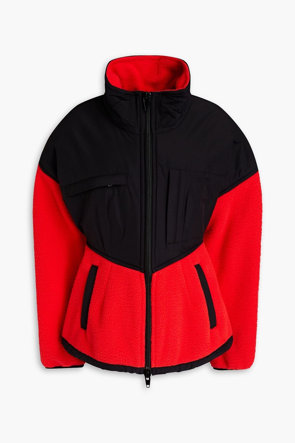 

Двухцветная куртка из флиса и ракушки ALEXANDER WANG, красный