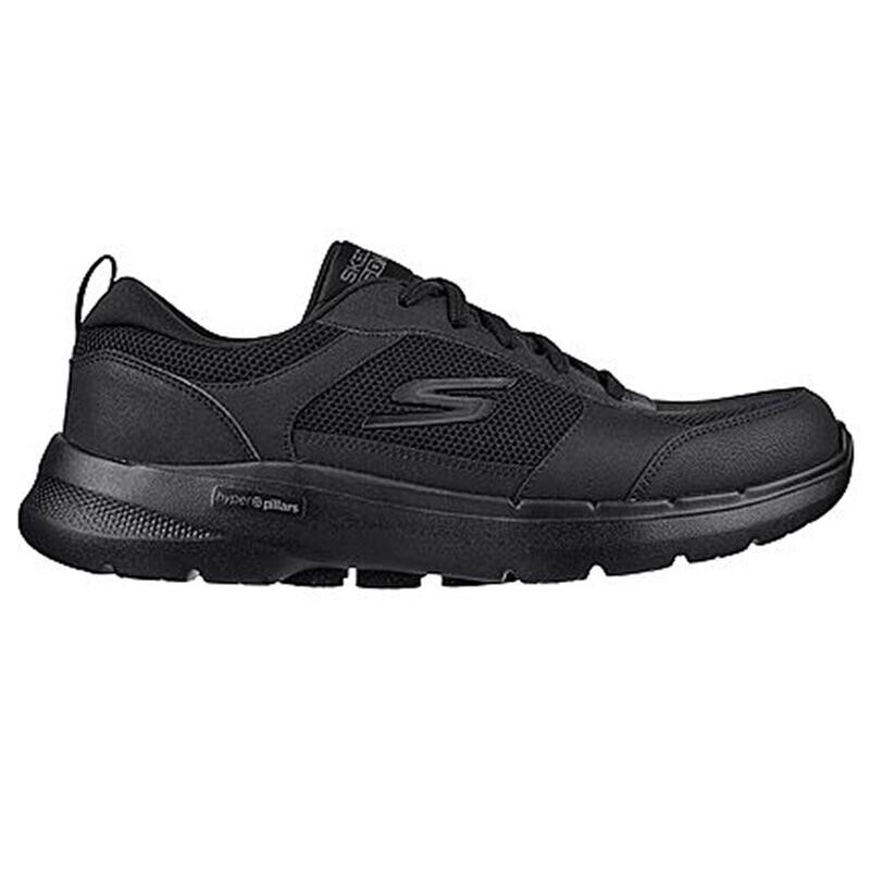 

Мужские кроссовки Skechers для ходьбы 216203_BBK Черный со шнурками, Серый