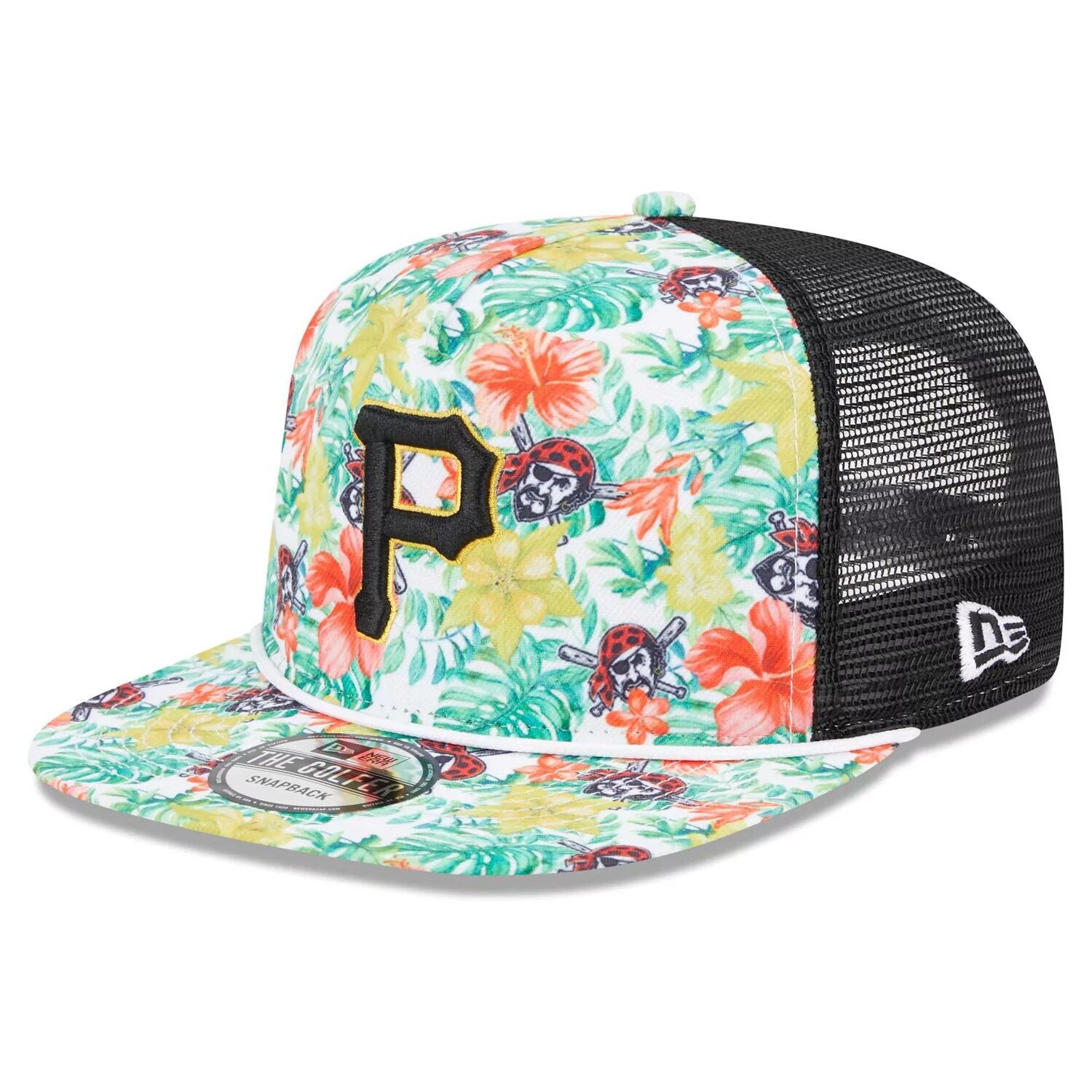 

Мужская кепка New Era Pittsburgh Pirates Tropic с цветочным принтом для гольфиста Snapback