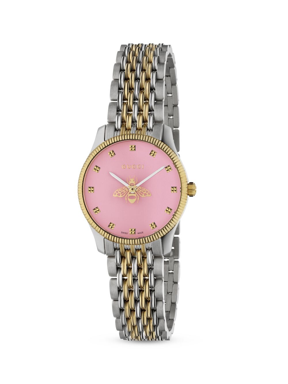 

G-Timeless Часы-браслет из нержавеющей стали и желтого золота с PVD-покрытием Gucci, желтый