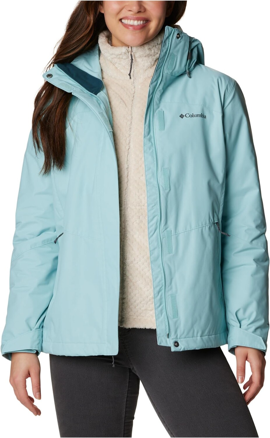 

Куртка Bugaboo II Fleece Interchange Jacket Columbia, цвет Aqua Haze