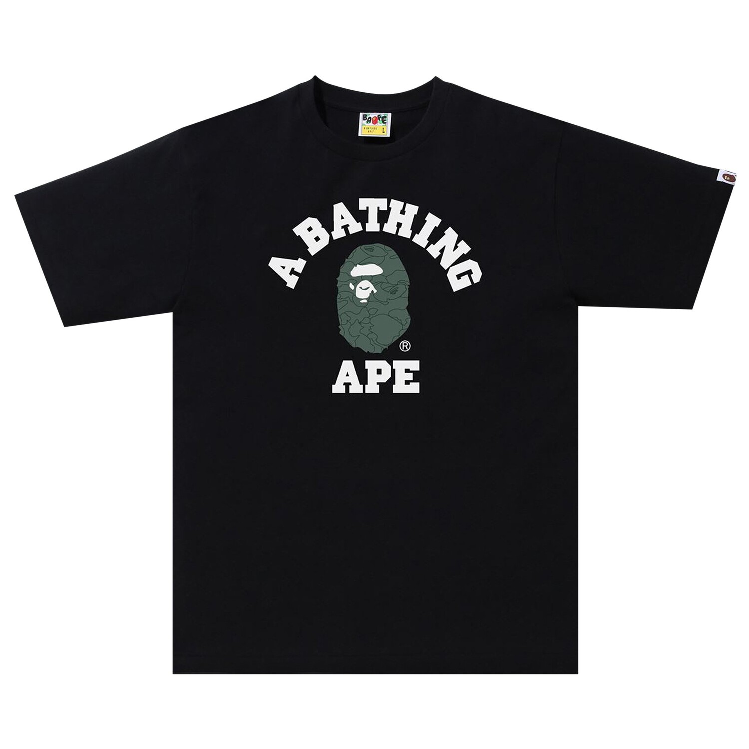 

Футболка BAPE Line 1st Camo College, черный/зеленый