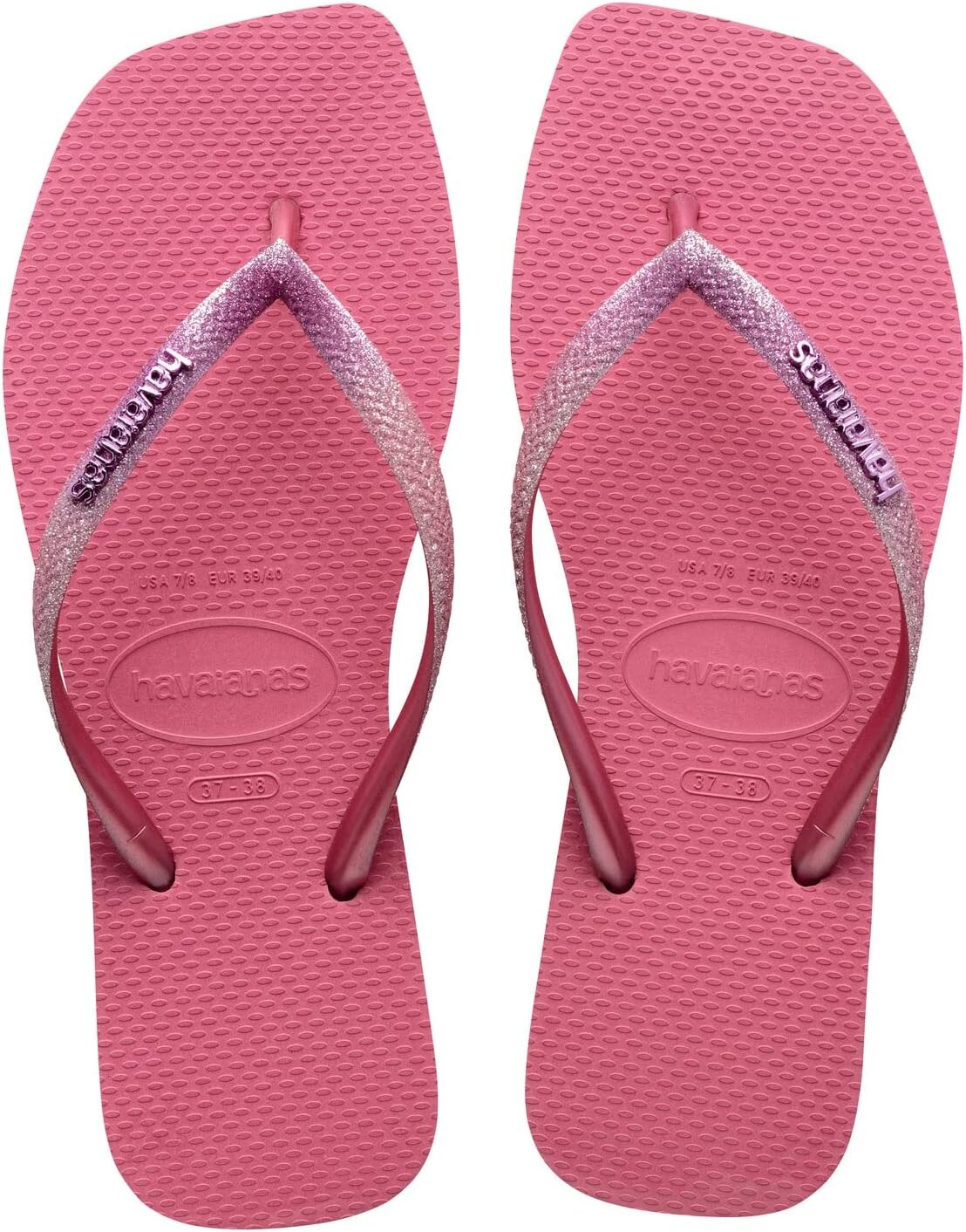 

Шлепанцы Slim Square Glitter Flip Flop Sandal Havaianas, цвет Velvet Rose
