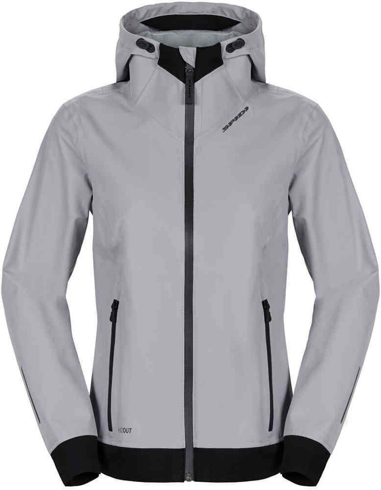 Женская функциональная куртка с капюшоном Shell Spidi, светло-серый/черный