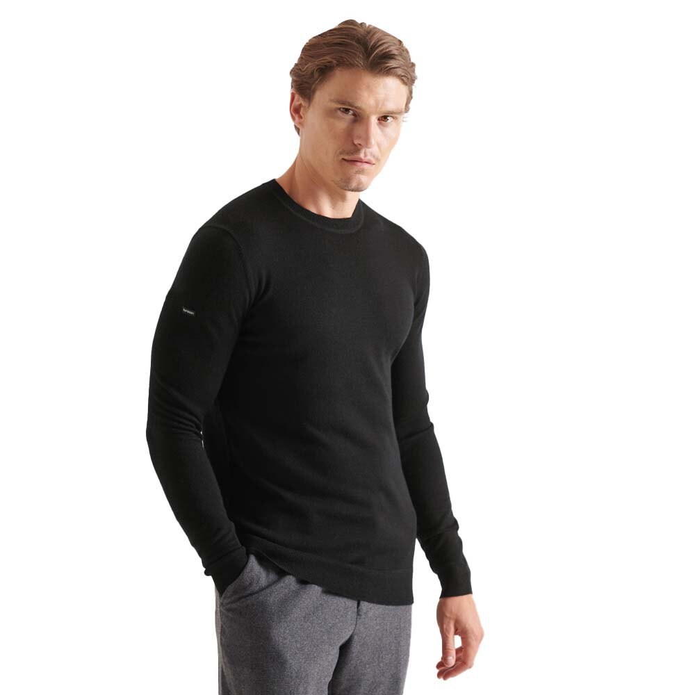 

Свитер Superdry Studios Merino Crew, черный