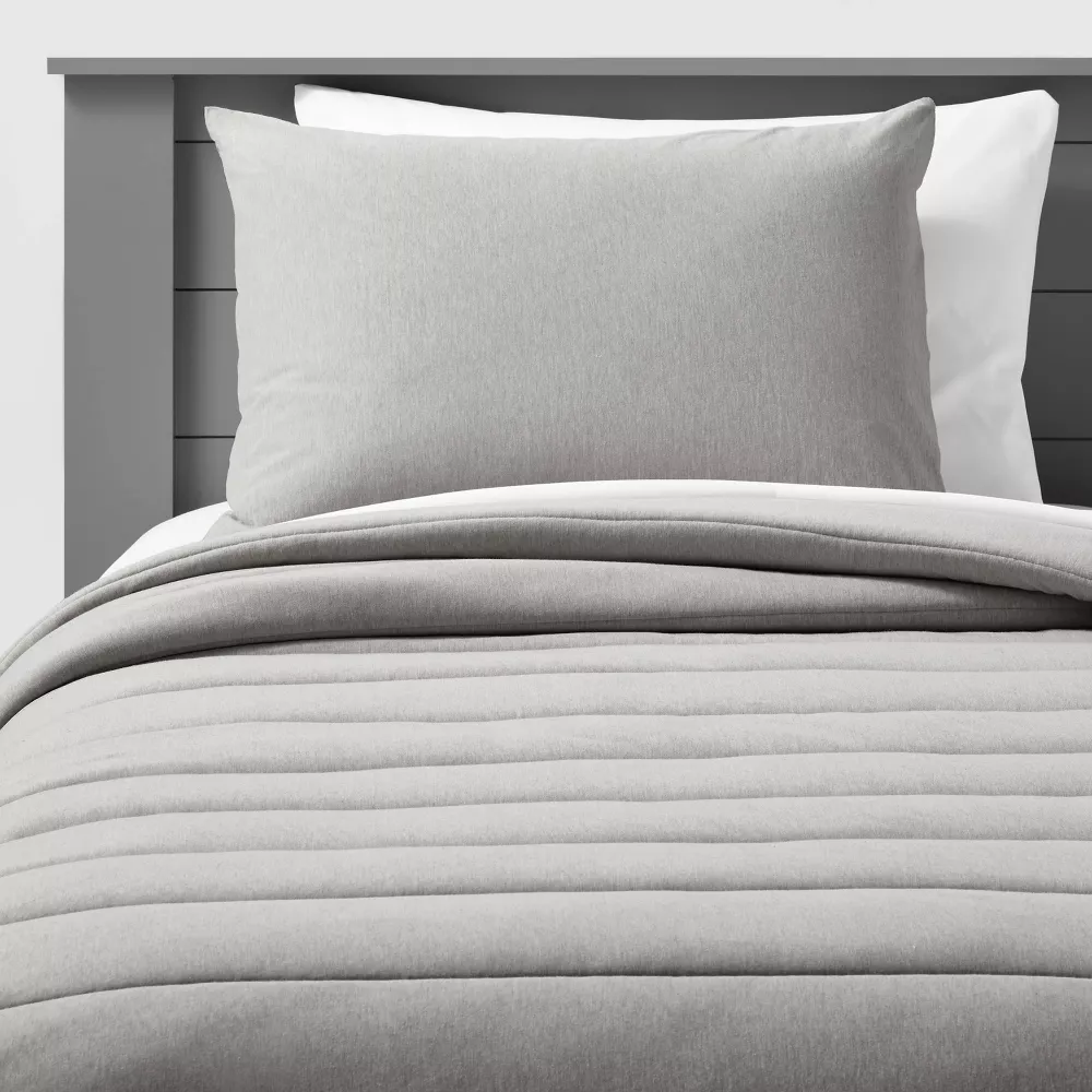 

Детский комплект одеяла Twin Channel Jersey, темно-синий - Pillowfort, цвет Gray