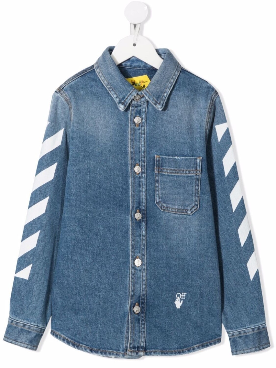 

Off-White Kids джинсовая рубашка, синий