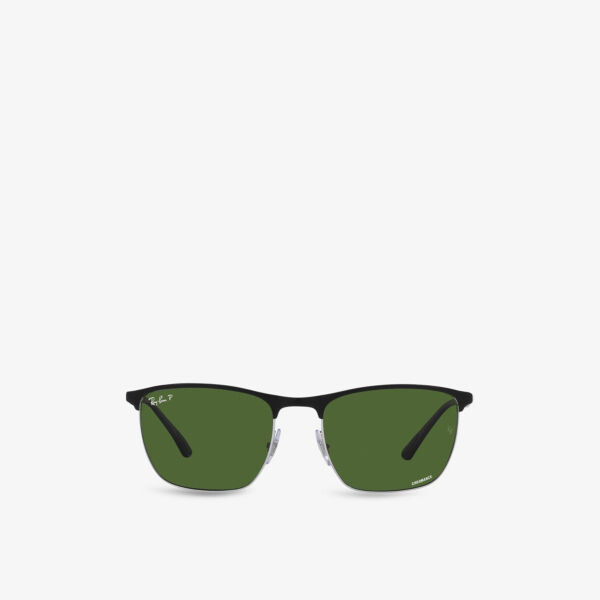 

Солнцезащитные очки RB3686 в стальной квадратной оправе Ray-Ban, черный